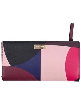 KATE SPADE ♠️ New York LAUREL WAY GEO SPOTLIGHT LARGE SLIM BIFOLD WALLET🌟EUC🌟